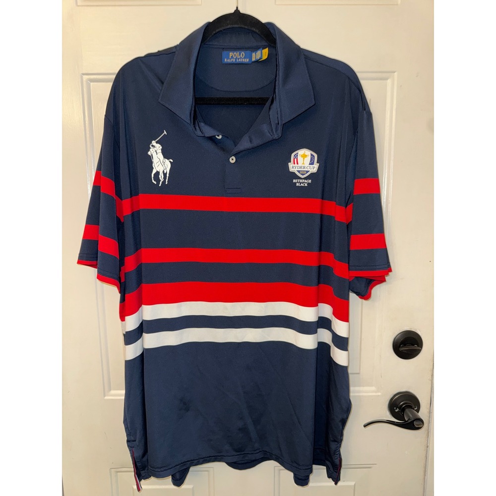 Polo Ralph Lauren Ryder Cup 2025 Bethpage Black Big Pony Polo Shirt Mens 2XL